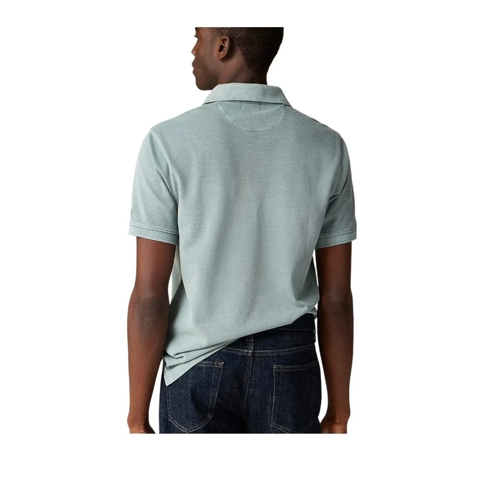 J. Crew Washed Piqué Polo Shirt Graffiti Green Knit Preppy M‎